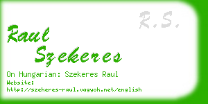 raul szekeres business card